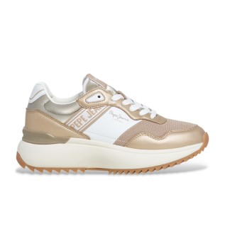 Sneakers in pelle beige Kimi Mesh