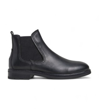 Leeds City leather ankle boots black