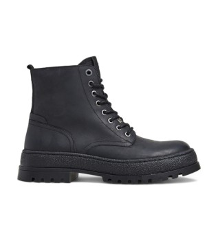 Botines de piel Lincoln Top negro