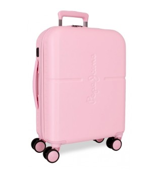 Valise cabine Highlight extensible rigide 55cm rose