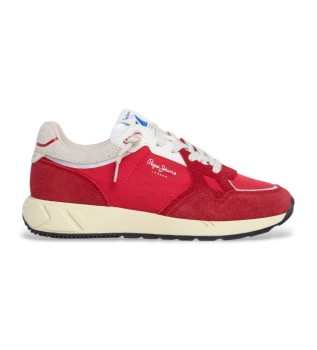 Marlon Geteilte Lederschuhe rot