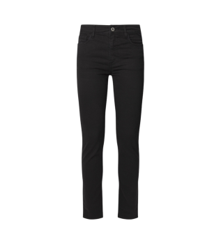 Pantaloni skinny a vita media Thelma in nero