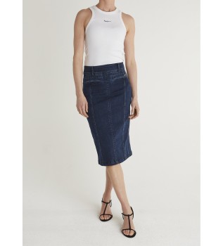 Blue Midi Skirt