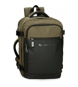 Pepe Jeans Jarvis ciemnozielony plecak podróżny z przegrodą na komputer