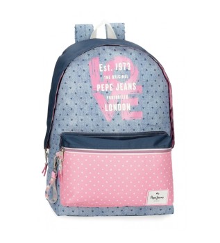 Pepe Jeans Noni mochila de ganga 42 cm azul, rosa