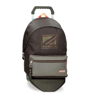 Pepe Jeans Cody adapterbar computer rygsk to rum med trolley sort