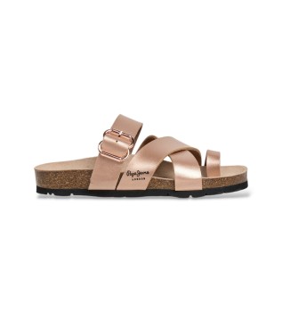 Oban Twist Pink Leather Sandals