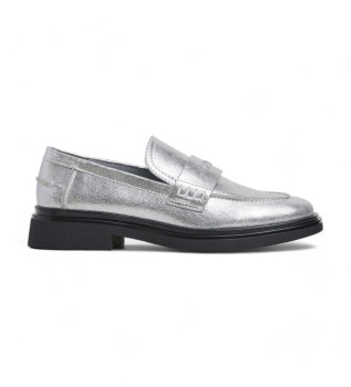Penny Gloss Loafers en argent