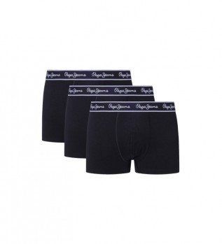 Pack 3 B xers in cotone elasticizzato nero
