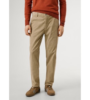 Corduroy Regular Chino Trousers beige