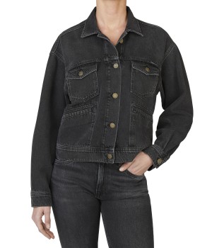 Afslappet jakke sort