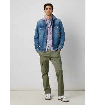 Avslappnad overshit-skjorta bl