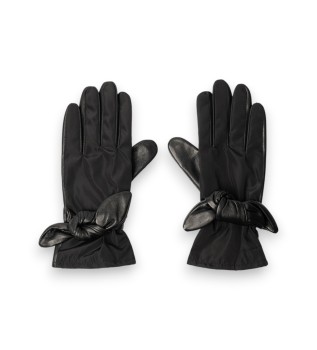Ria leren handschoenen zwart