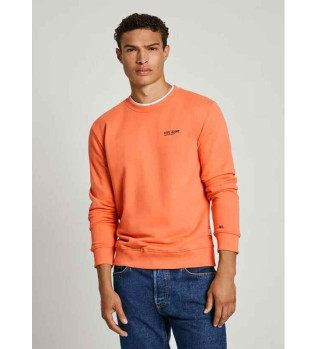 Camisola de malha casual cor de laranja
