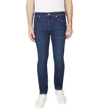 Niebieskie jeansy skinny fit Finsbury