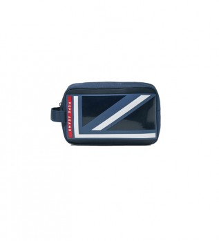 Kulturtasche mit blauem Schieber
