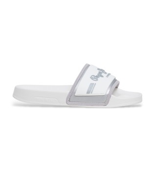 Slider Met Flip Flops weiß