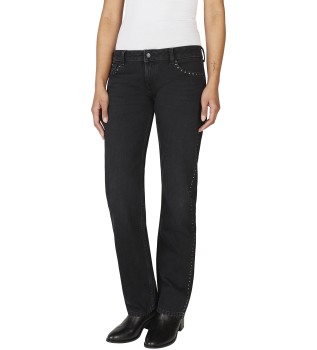  Jeans en fit slim negro
