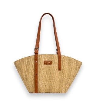 Trudy beige shopper bag