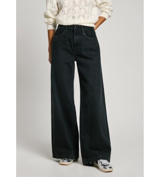 Wide fit, medium rise jeans black
