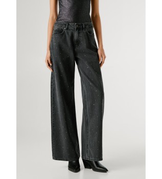Lina sorte wide leg bukser