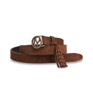 Ceinture en cuir marron Athelea
