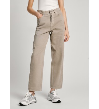 Jeans Barrel Uhw vert