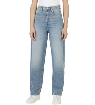 Blaue Addison Barrel Jeans