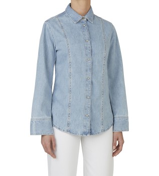 Camisa Belle Stud azul