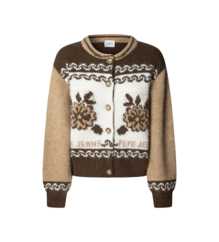 Casaco de malha Centa castanho