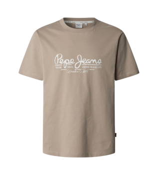 T-shirt Dumas bege de manga curta