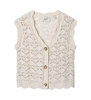 Gilet Erin in bianco sporco