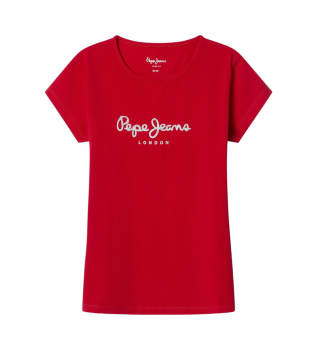 Hana Glitter N T-shirt rouge