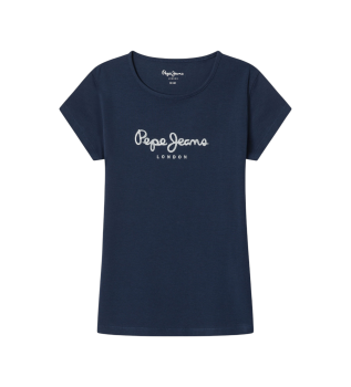 Maglietta blu navy glitterata Hana