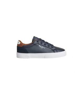 Kenton Court Leather Sneakers navy