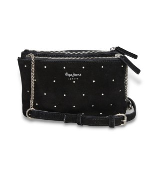 Borsa a tracolla in pelle nera Masha Maos