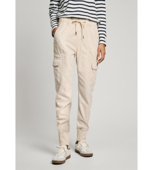 New Crusade jogger hlače bele barve