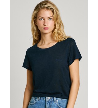 Megan Korte Mouw Navy T-Shirt