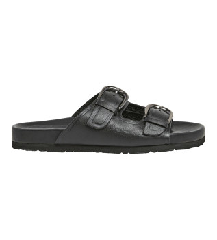 Oban Block Leather Sandals preto