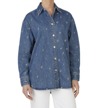 Camicia blu overshirt