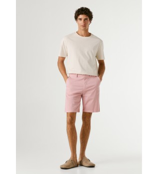 Pantaloncini chino rosa a gamba dritta