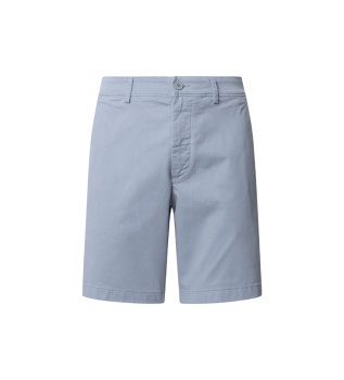 Blue stretch twill fabric chino shorts
