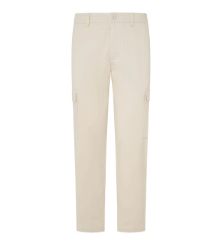 Pantalon cargo Slim Twill blanc