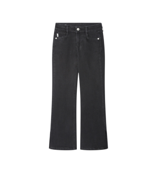 Slim fit flare jeans sort
