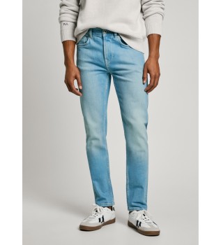 Blaue Hatch Jeans mit schmaler Passform