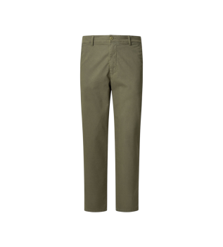 Pantalon chino slim imprim vert