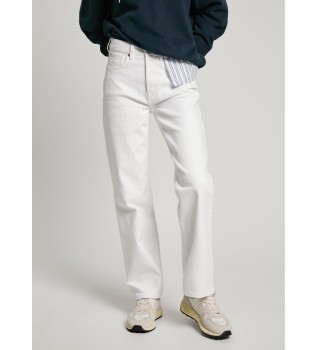 Jean coupe droite Robyn blanc