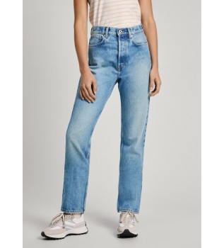 Rechte jeans Uhw blauw