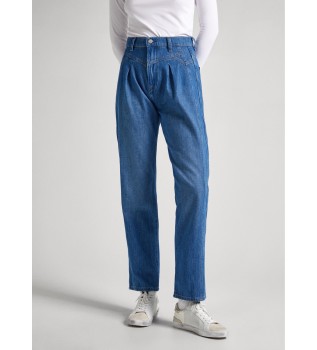 Blå jeans med lige pasform
