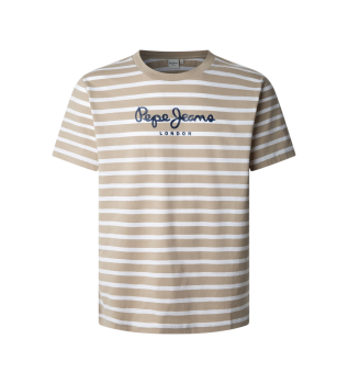 Camiseta Striped Eggo beige
